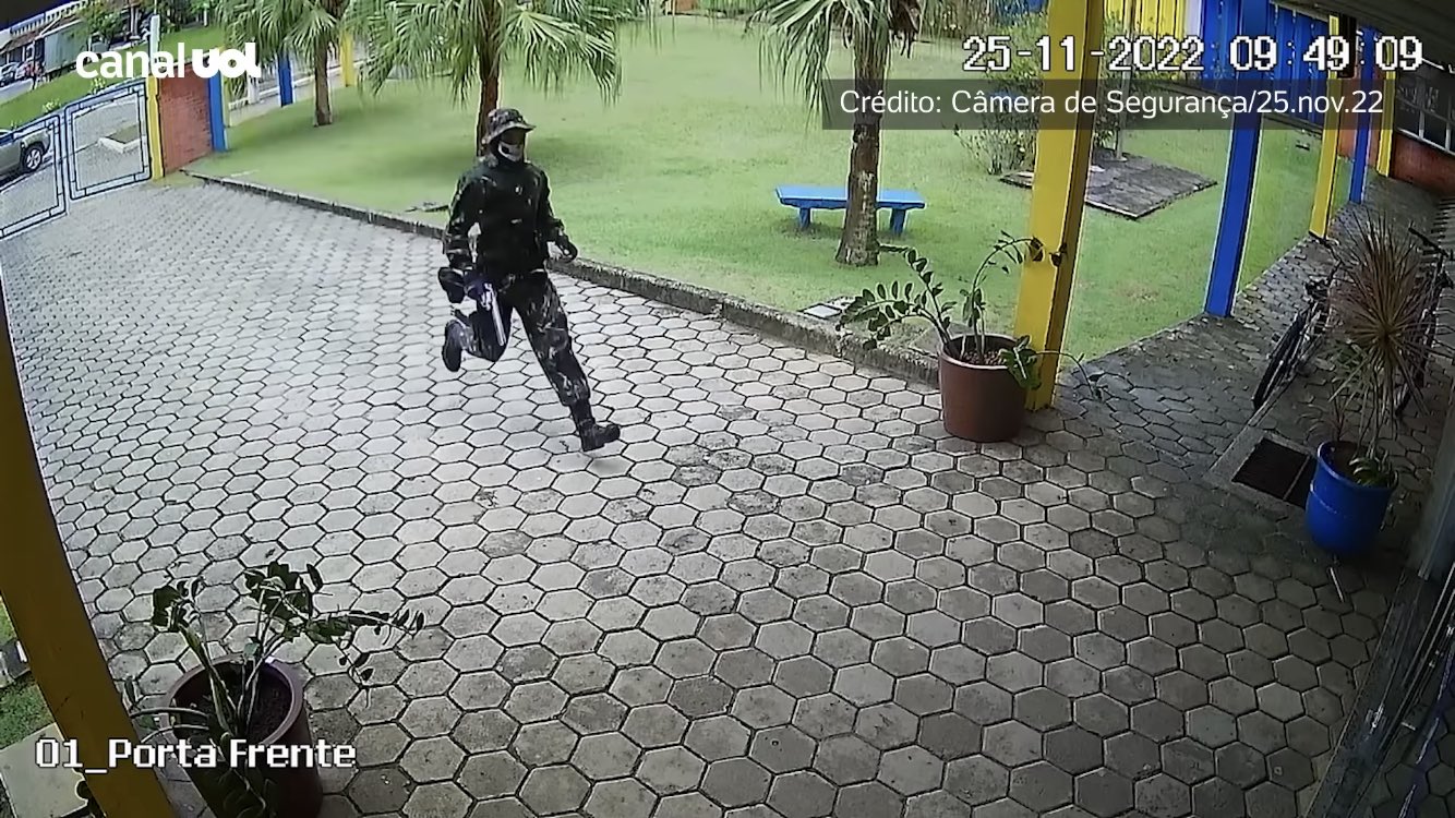 EXTREMELY GRAPHIC: School shooter dressed in tactical gear and a skull mask attacks two schools in Brazil