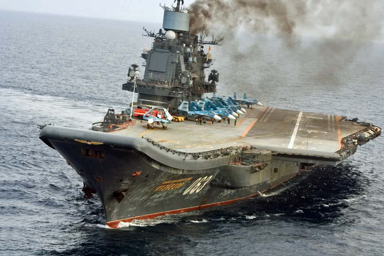 Russia’s only aircraft carrier catches fire again during major overhaul