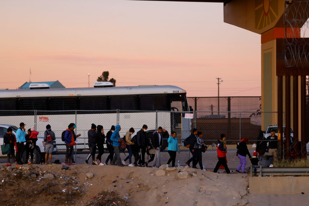 Asylum Seeking Migrants Cross The Rio Bravo River In Ciudad Juarez