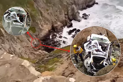 California man arrested after police allege he purposely drove his vehicle off a 250-foot cliff leaving his two children critically injured