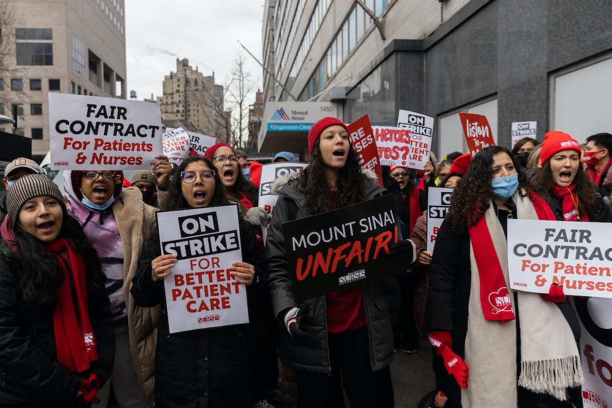 Nurses from two major New York City hospitals go on strike