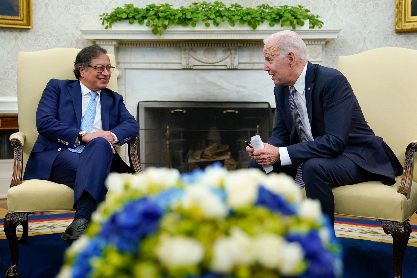 President Biden meets with Columbian President as top Russian official visits Latin America