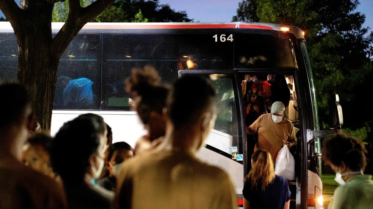 Texas Governor Greg Abbott Sends Another Bus of Migrants from Texas to Los Angeles