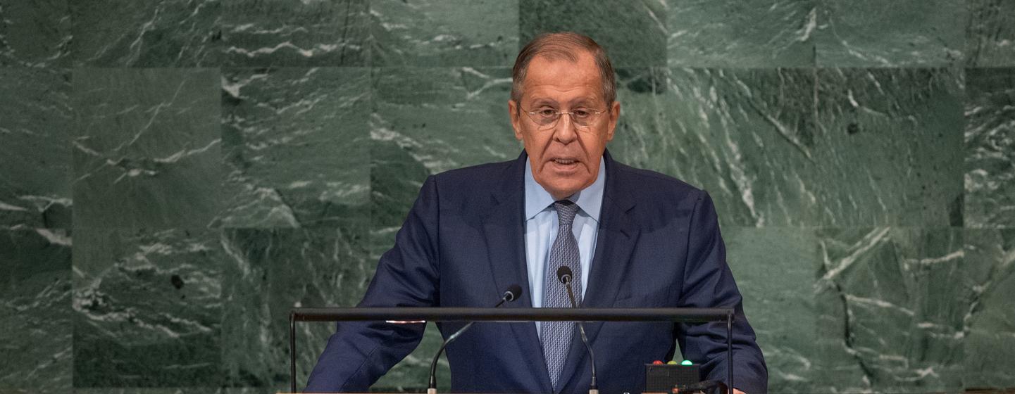 Russia’s Foreign Minister Accuses West of Deception in UN Address