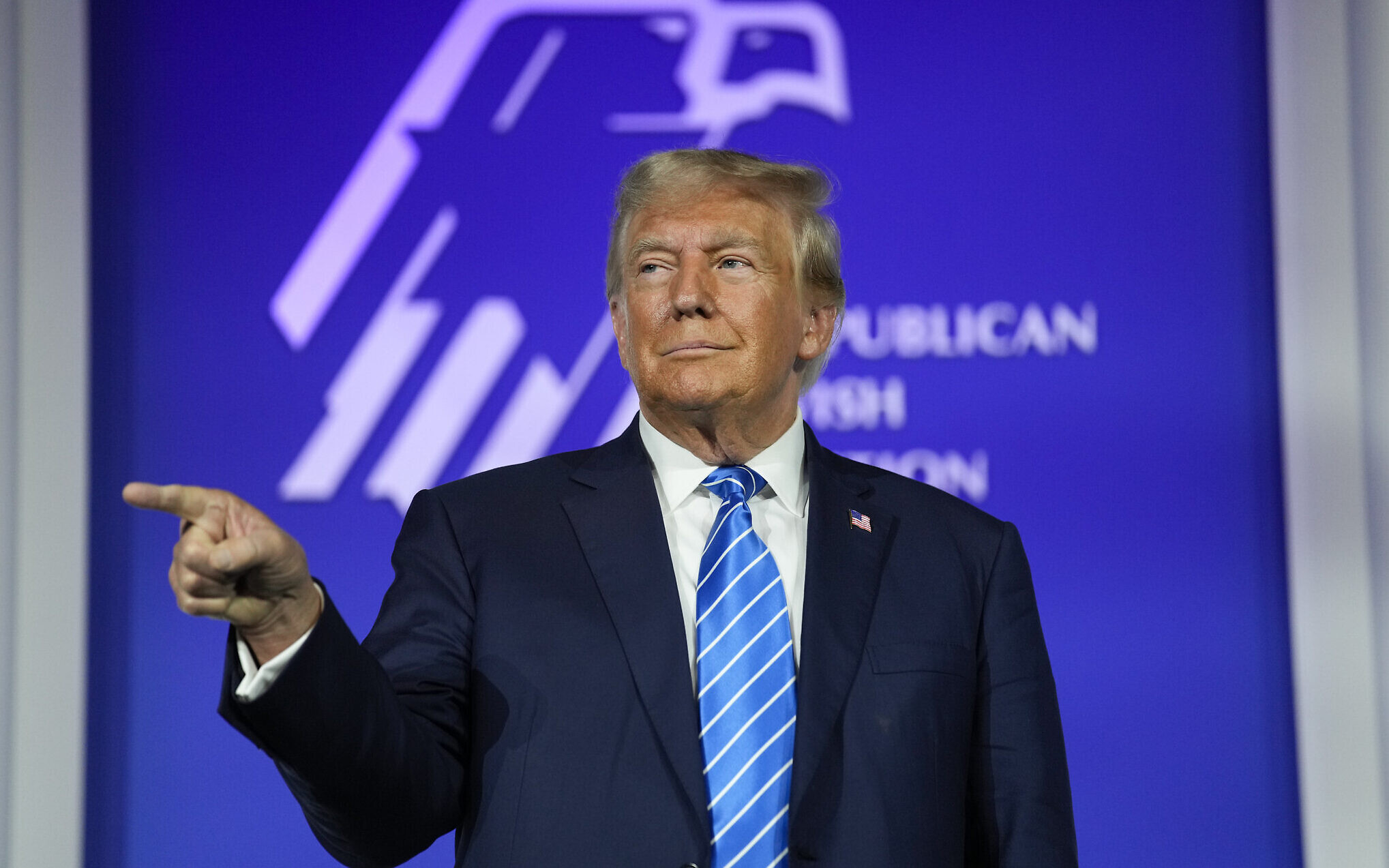 Trump Warns Adversaries During Remarks at Republican Jewish Coalition Conference