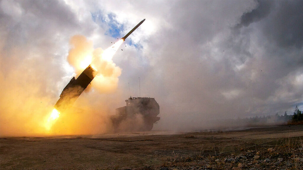 M142 himars fires a rocket as part of nordic strike 22 2