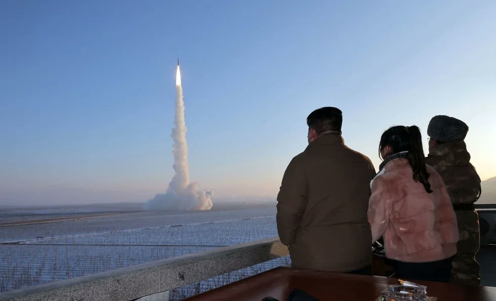 North Korea Tests Solid-Fuel ICBM, Kim Jong Un Oversees Launch