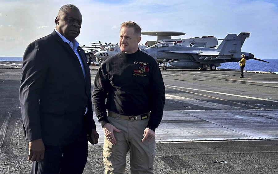 Defense Secretary Lloyd Austin Visits USS Gerald R. Ford in the Middle East