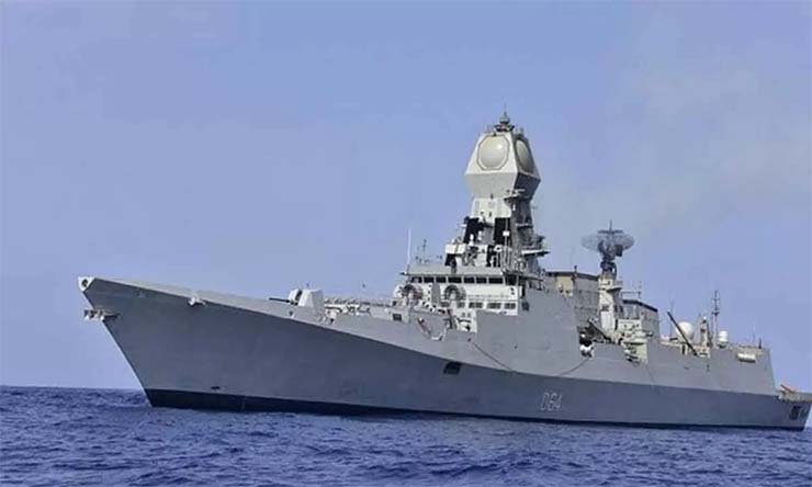Indian Navy Responds to Arabian Sea Attacks with Guided Missile Destroyers in Arabian Sea
