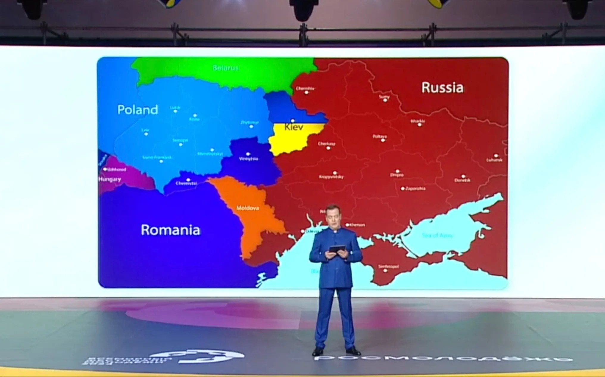 Former Russian President Claims Ukraine as Part of Russia, Shows New Map Depicting Russia’s “Territories”