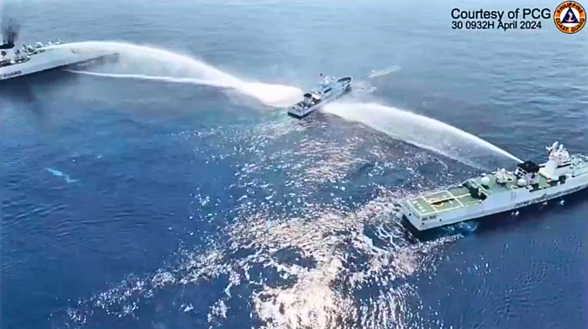 Tensions Escalate in South China Sea After Chinese Coast Guard Damages Philippine Vessels With Water Cannons