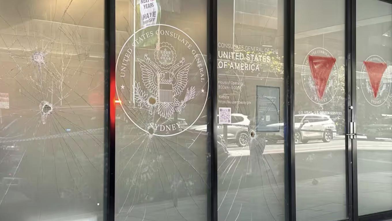 US Consulate in Sydney Vandalized Amid Pro-Palestinian Protests