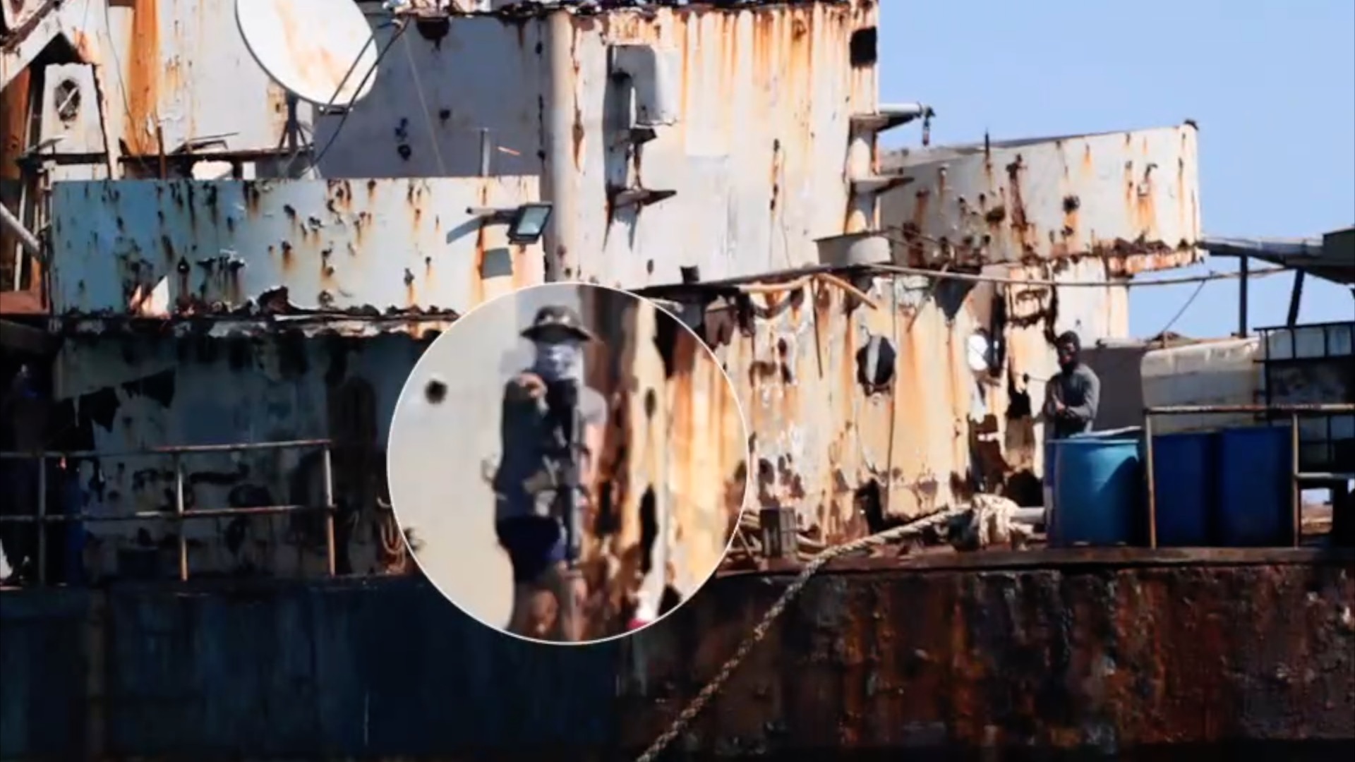 Chinese State Media Releases Video of Philippine Personnel on Grounded Warship Aiming Guns at Chinese Coast Guard