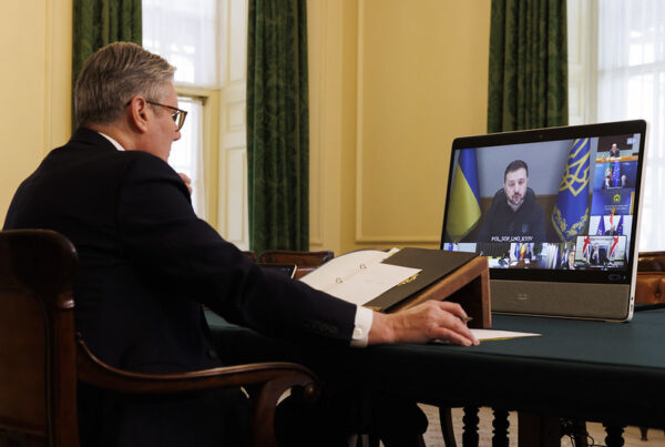 rime Minister Keir Starmer holds a video call with World Leaders from the Cabinet Room in 10 Downing Street to discuss Ukraine. Picture by Simon Dawson / No 10 Downing Street